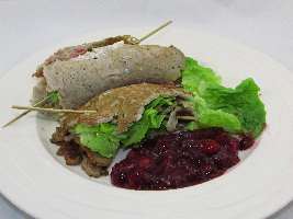 Voedselzandloper-proof: Wraps met kalkoen en compote van cranberry met blauwe bessen